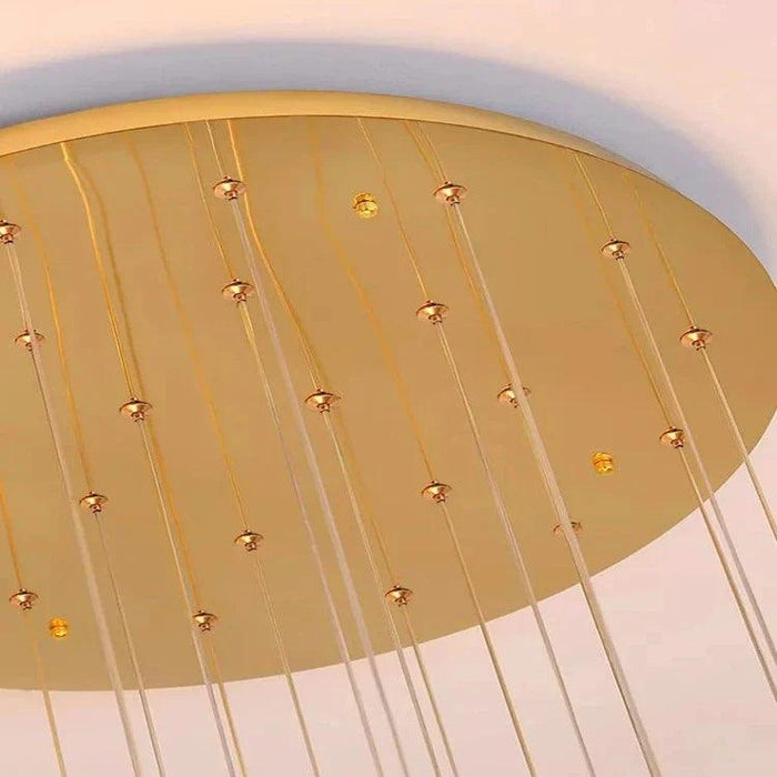 Uly Gold Crystal Chandelier for Staircase&Foyer&High Ceiling - DWHOME