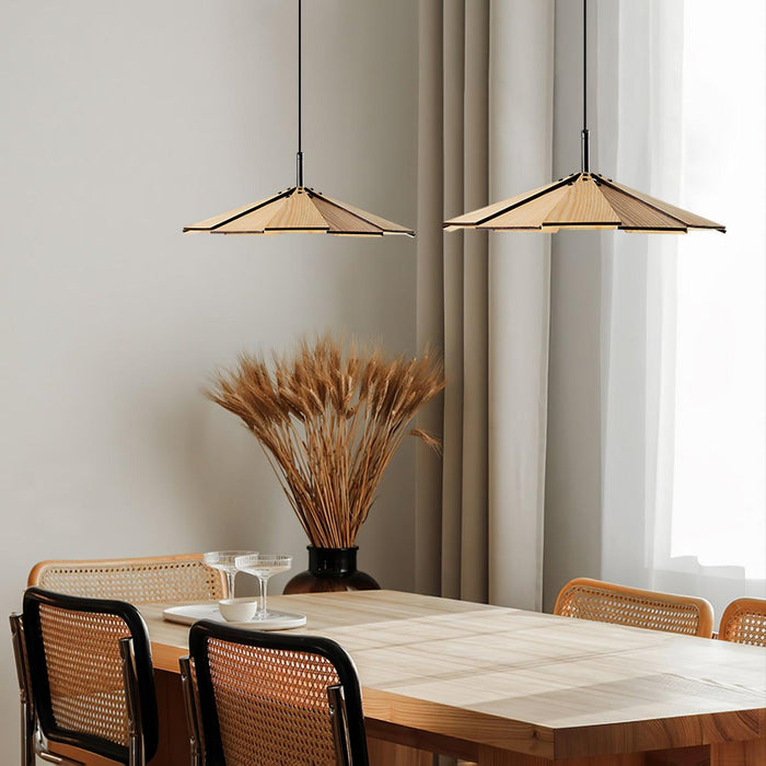 Umbrella Wooden Pendant Light-DWHOME