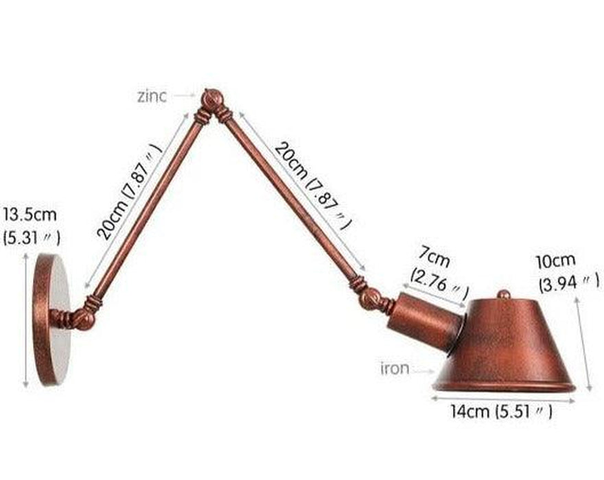 Rustic Style Angled Wall Light-DWHOME