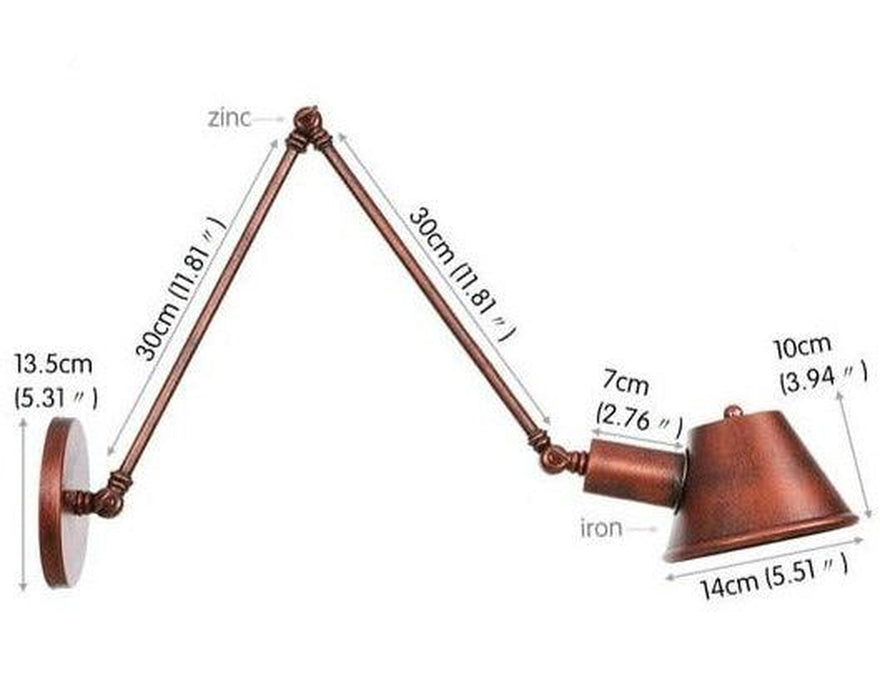 Rustic Style Angled Wall Light-DWHOME
