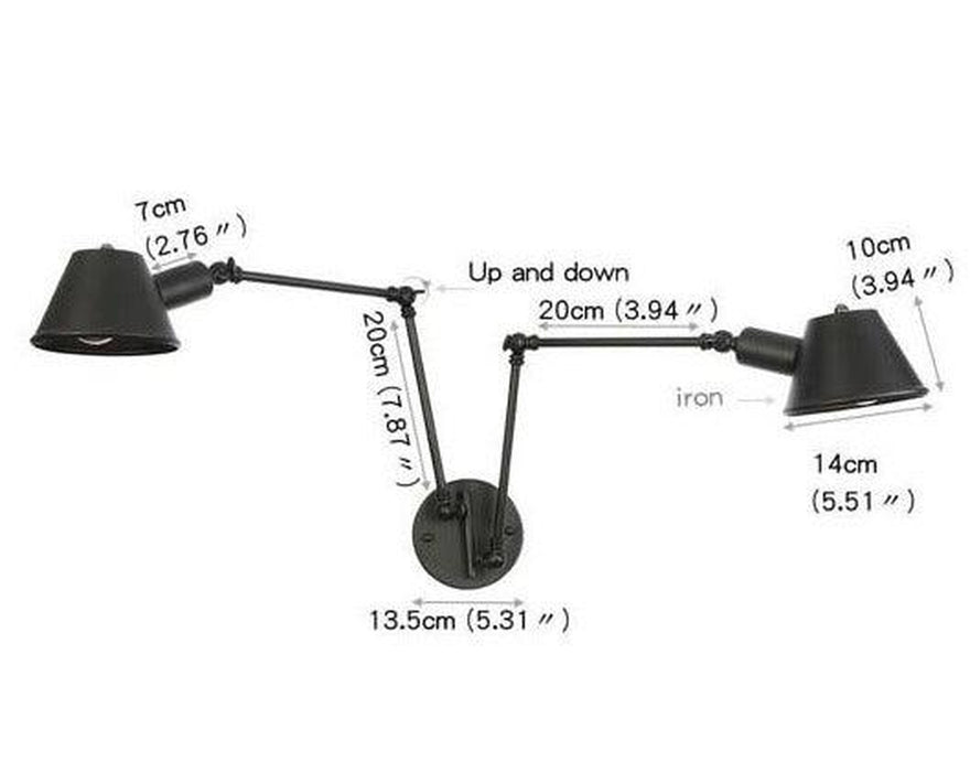 Rustic Style Angled Wall Light-DWHOME