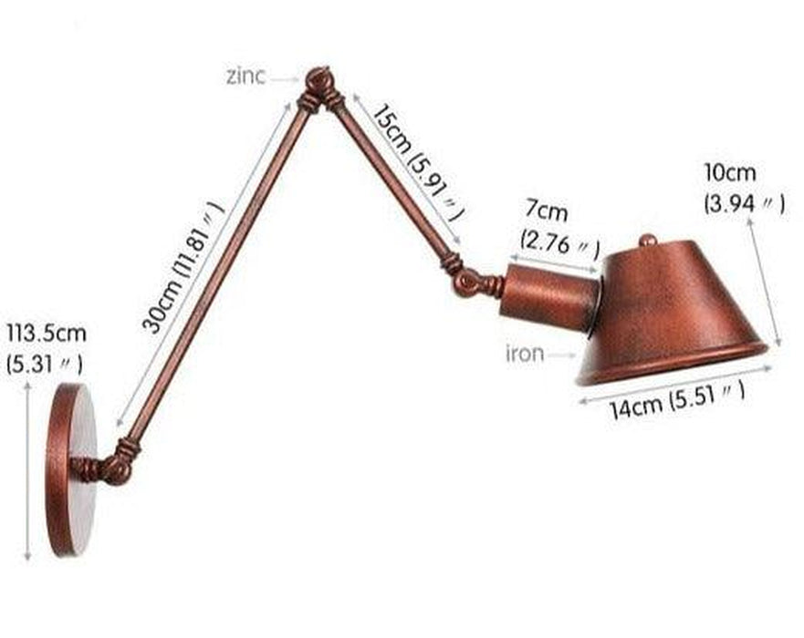 Rustic Style Angled Wall Light-DWHOME