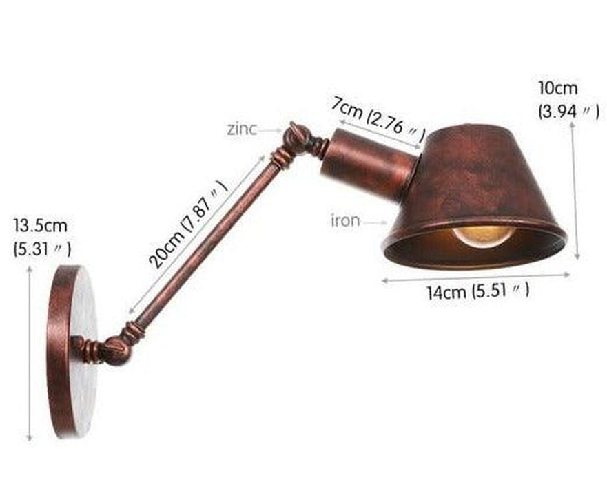 Rustic Style Angled Wall Light-DWHOME