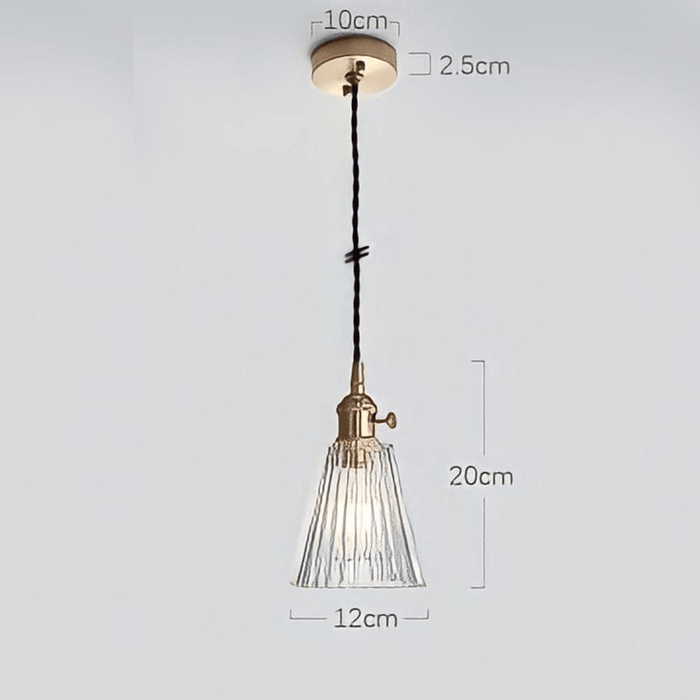 Japanese Style Glass Straw Hat Pendant Light - DWHOME