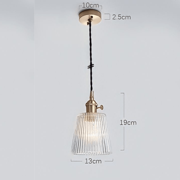 Japanese Style Glass Straw Hat Pendant Light - DWHOME