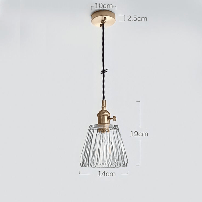 Japanese Style Glass Straw Hat Pendant Light - DWHOME