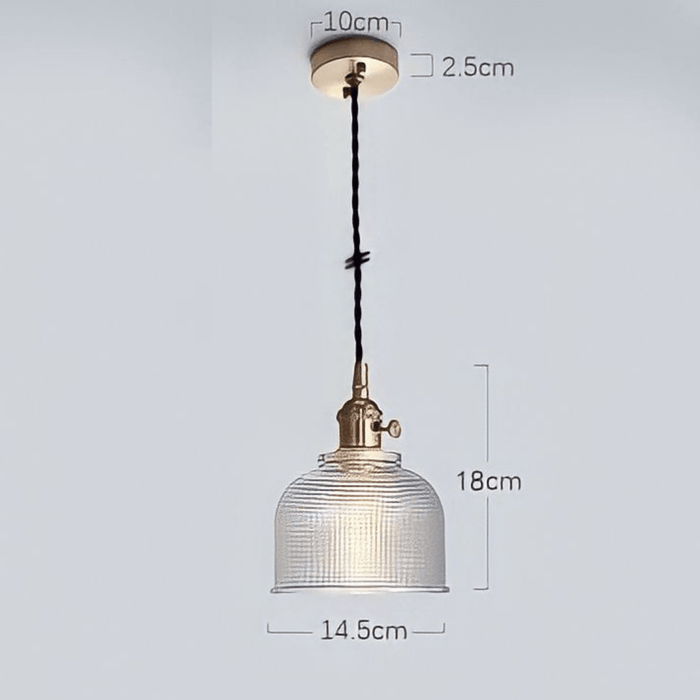 Japanese Style Glass Straw Hat Pendant Light - DWHOME