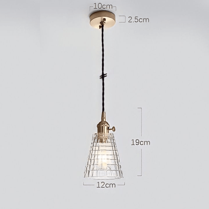 Japanese Style Glass Straw Hat Pendant Light - DWHOME