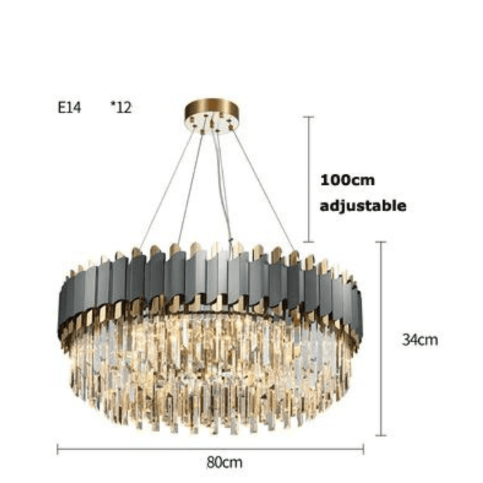 Stainless Steel LED Crystal Chandelier - DWHOME