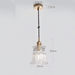 Japanese Style Glass Straw Hat Pendant Light - DWHOME