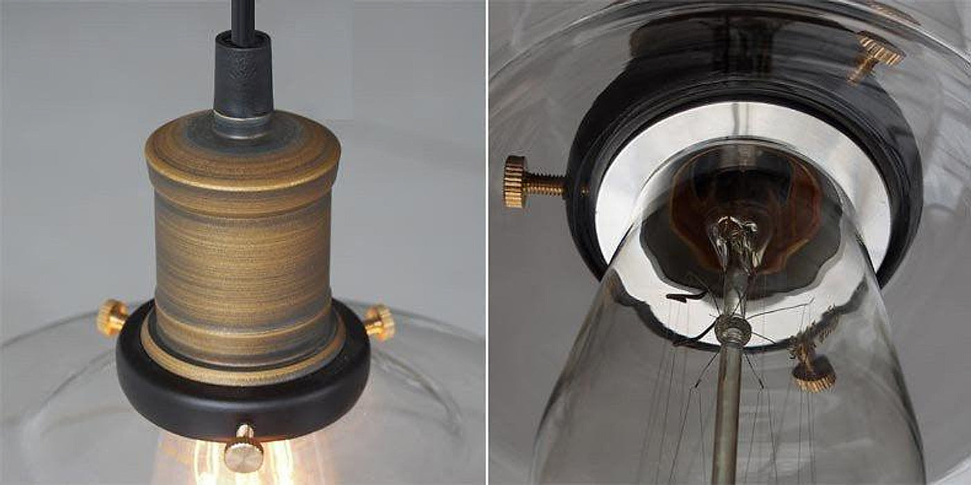 Retro Mason Glass Pendant Light-DWHOME