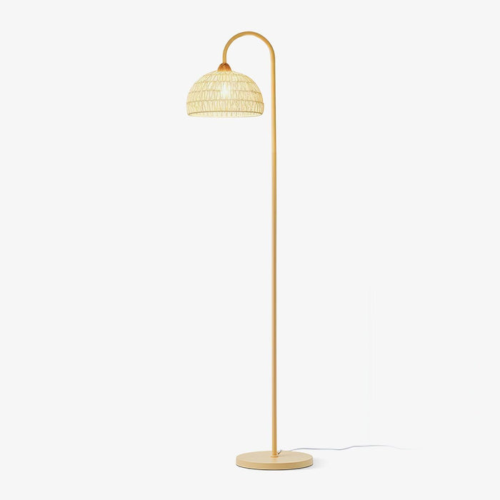 Rattan Arch Floor Lamp-DWHOME