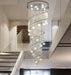 Vena Spiral Raindrop Crystal Chandelier for Staircase - DWHOME