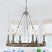 Venezia Wood Wheel Chandelier-DWHOME