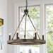 Venezia Wood Wheel Chandelier-DWHOME