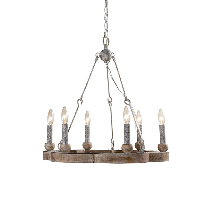 Venezia Wood Wheel Chandelier-DWHOME