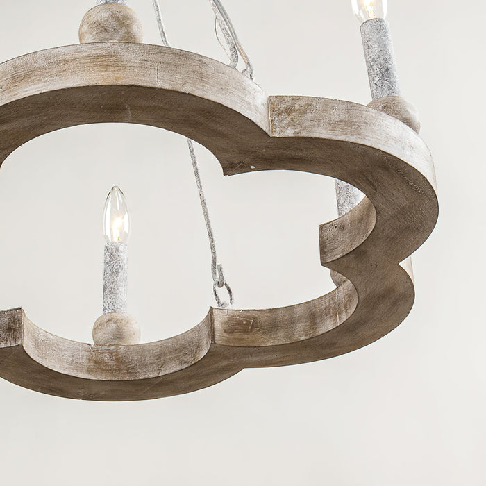 Venezia Wood Wheel Chandelier-DWHOME