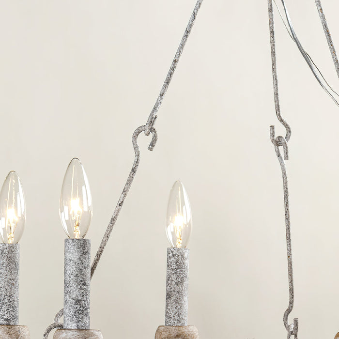 Venezia Wood Wheel Chandelier-DWHOME