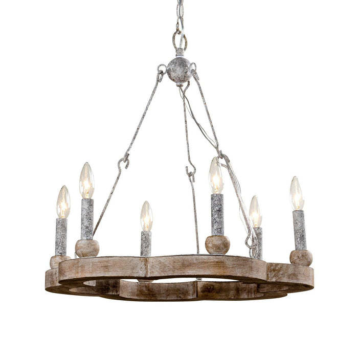 Venezia Wood Wheel Chandelier-DWHOME