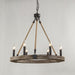Venezia Wood Wheel Chandelier-DWHOME