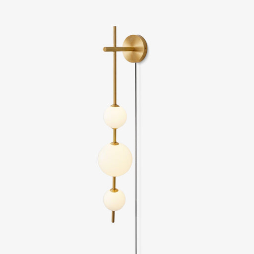Vertical Globe Plug-in Wall Lamp-DWHOME