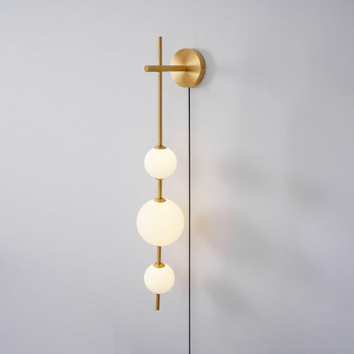Vertical Globe Plug-in Wall Lamp-DWHOME