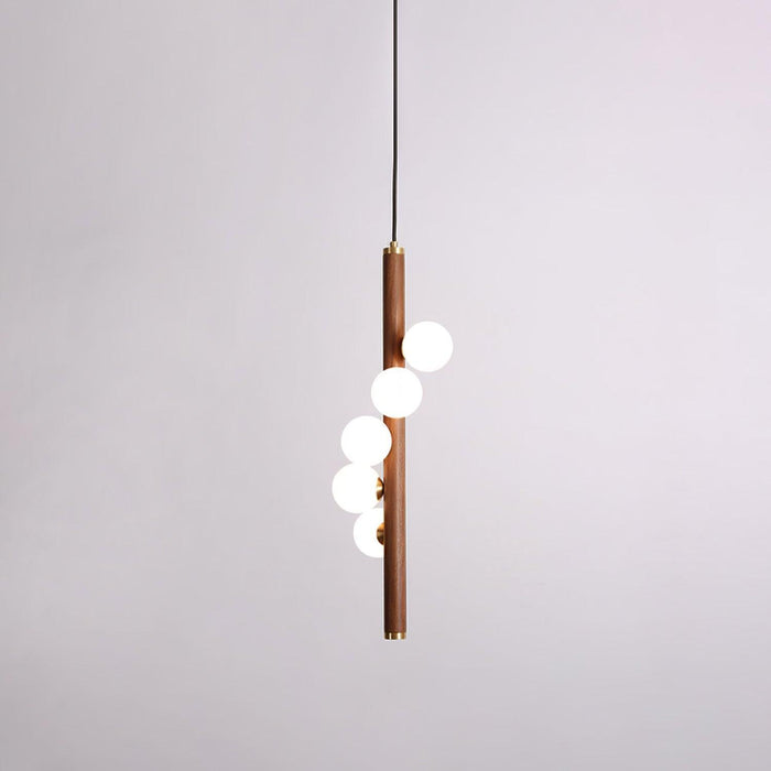 Vertical Orb Timber Pendant Lamp-DWHOME