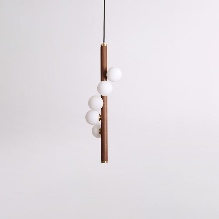 Vertical Orb Timber Pendant Lamp-DWHOME