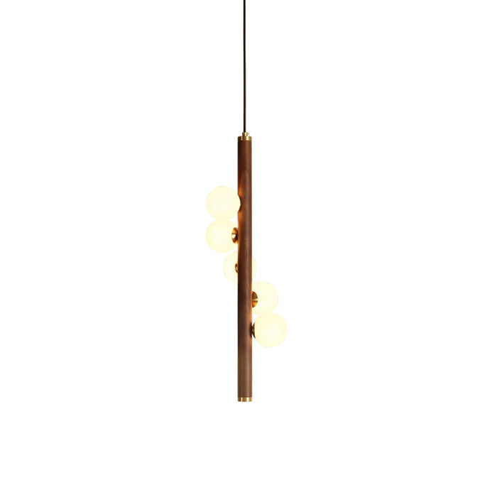 Vertical Orb Timber Pendant Lamp-DWHOME