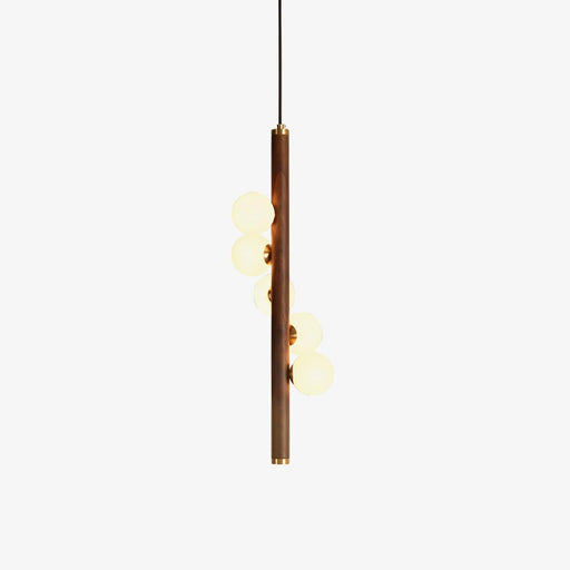 Vertical Orb Timber Pendant Lamp-DWHOME