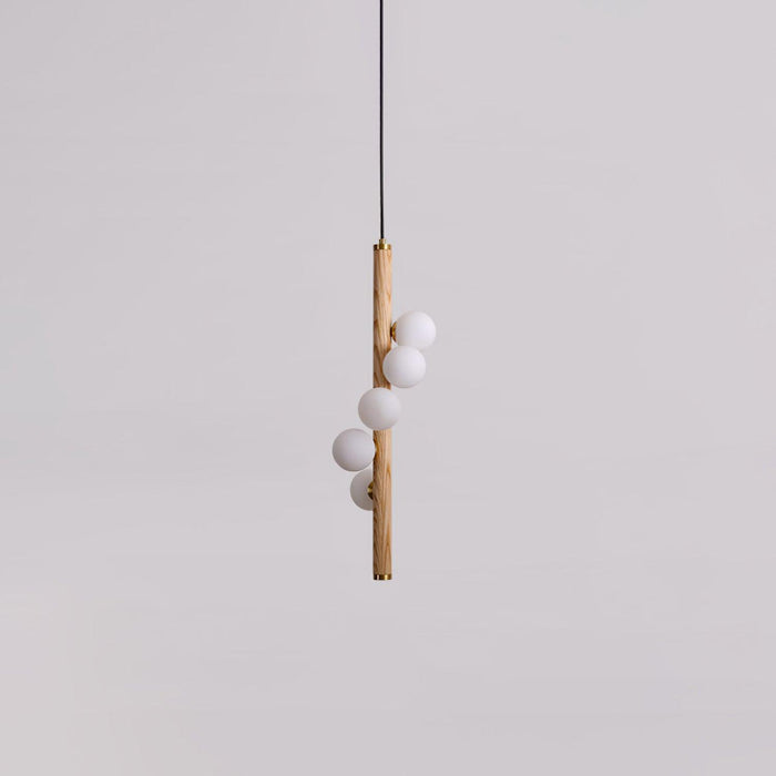 Vertical Orb Timber Pendant Lamp-DWHOME