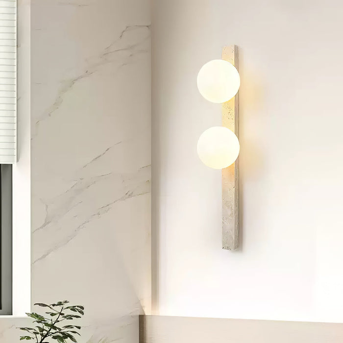 Vertical Travertine Wall Sconce - Vakkerlight