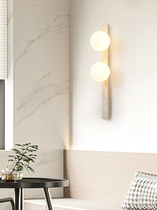 Vertical Travertine Wall Sconce - Vakkerlight
