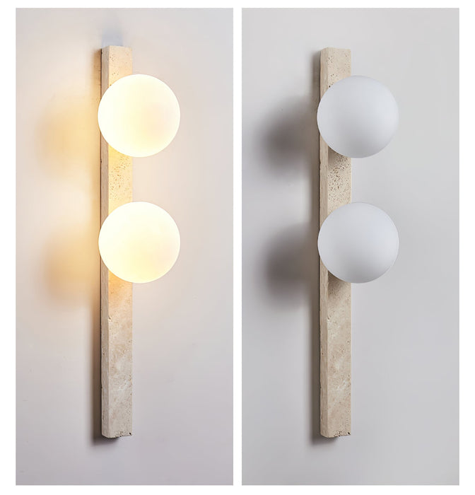 Vertical Travertine Wall Sconce - Vakkerlight