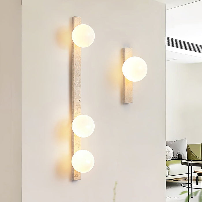 Vertical Travertine Wall Sconce - Vakkerlight