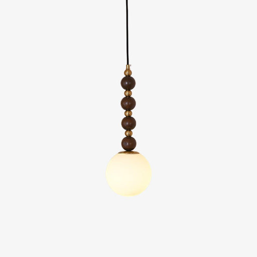 Vertical Walnut Balls Pendant Lamp-DWHOME