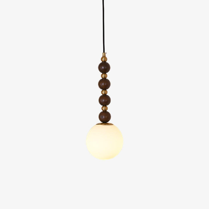 Vertical Walnut Balls Pendant Lamp-DWHOME