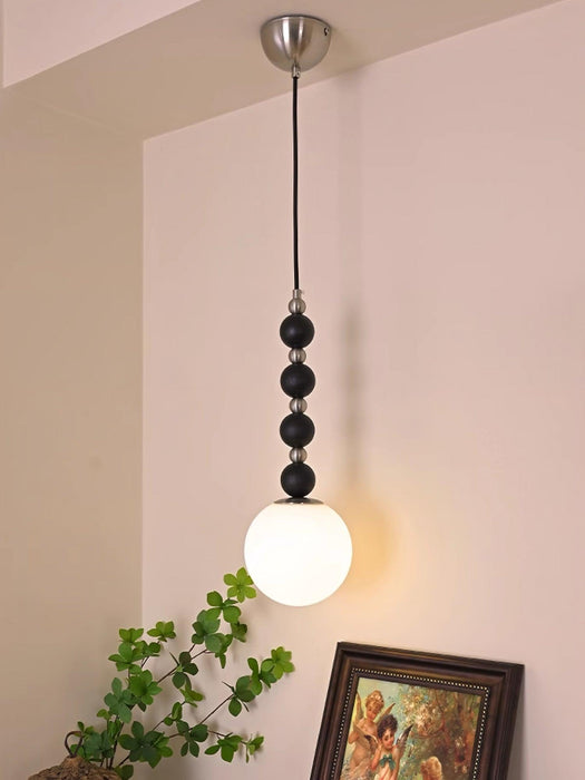 Vertical Walnut Balls Pendant Lamp-DWHOME