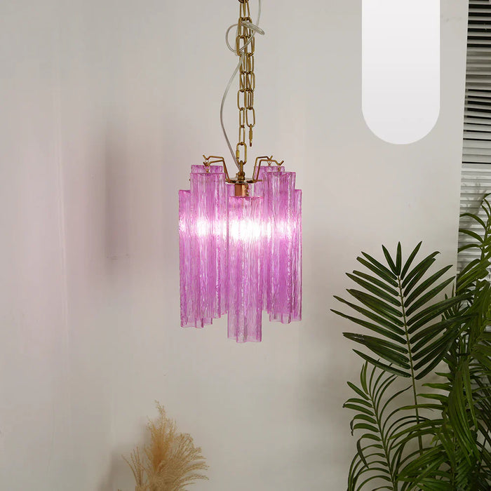 Vintage Amethyst Murano Glass Chandelier