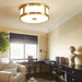 Tammika Vintage Brass Drum Ceiling Lamps - DWHOME