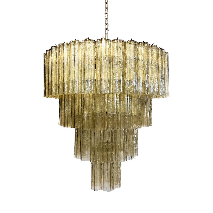 Vintage Murano Amber Glass Chandelier-DWHOME