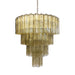 Vintage Murano Amber Glass Chandelier-DWHOME