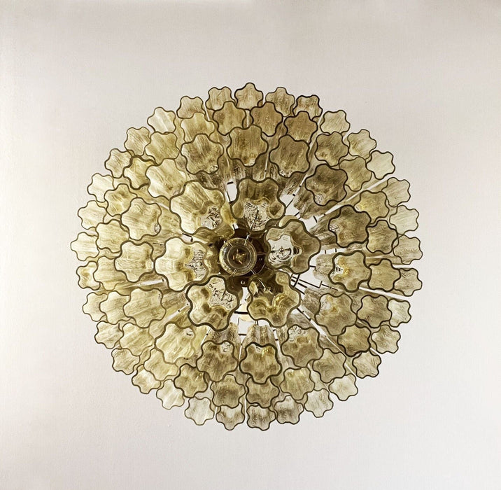 Vintage Murano Amber Glass Chandelier-DWHOME