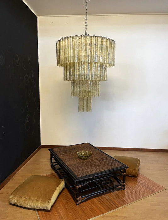 Vintage Murano Amber Glass Chandelier-DWHOME