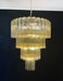 Vintage Murano Amber Glass Chandelier-DWHOME