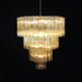 Vintage Murano Amber Glass Chandelier-DWHOME