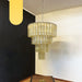 Vintage Murano Amber Glass Chandelier-DWHOME