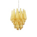Vintage Murano Amber Glass Petals Chandelier-DWHOME