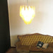 Vintage Murano Amber Glass Petals Chandelier-DWHOME
