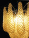 Vintage Murano Amber Glass Petals Chandelier-DWHOME